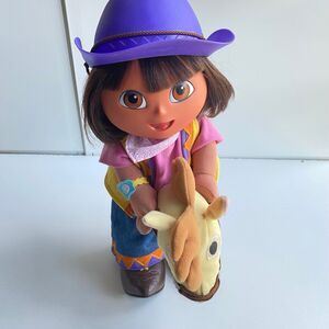 Vintage Dora‎ the Explorer Cowgirl Interactive English Spanish Toy Doll Horse